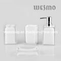 Transparente White Polyresin banheiro conjunto (WBP0262D)